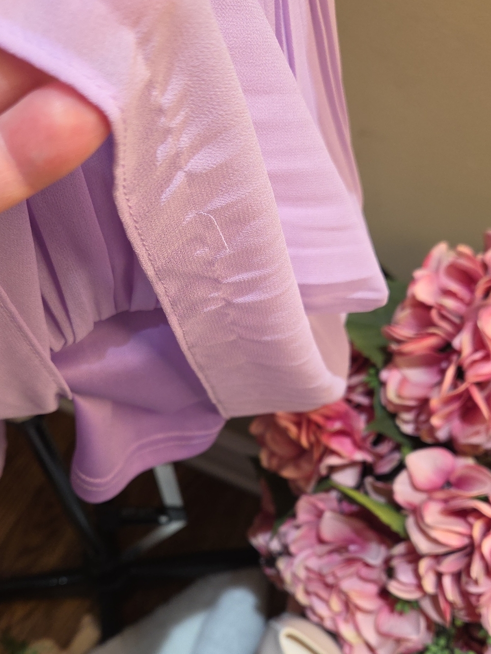 Nwot XL Exlura  Lavender Pleated Romper - Lightweight Spaghetti-Strap Jumpsuit - Picture 9 of 15